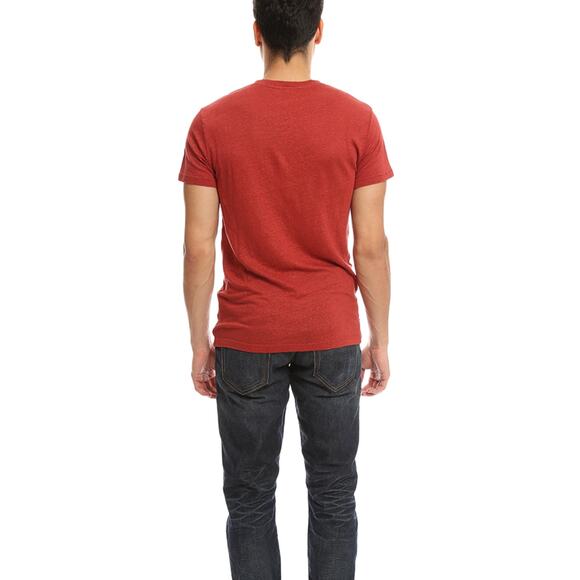 IRO Red 100% Linen Short Sleeve Crewneck Solid T-Shirt Men’s Size Large - Picture 3 of 9